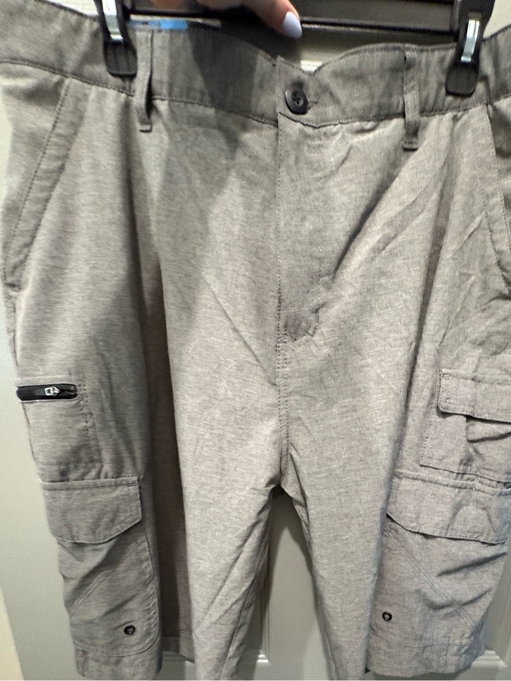 Men's Gray Cargo Pants with Utility Pockets